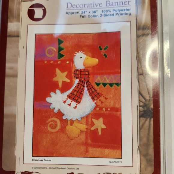 Elizabeth Ross Decorative Flag Banner 24X36 Christmas Goose 2 Sided Printing - Picture 8 of 9